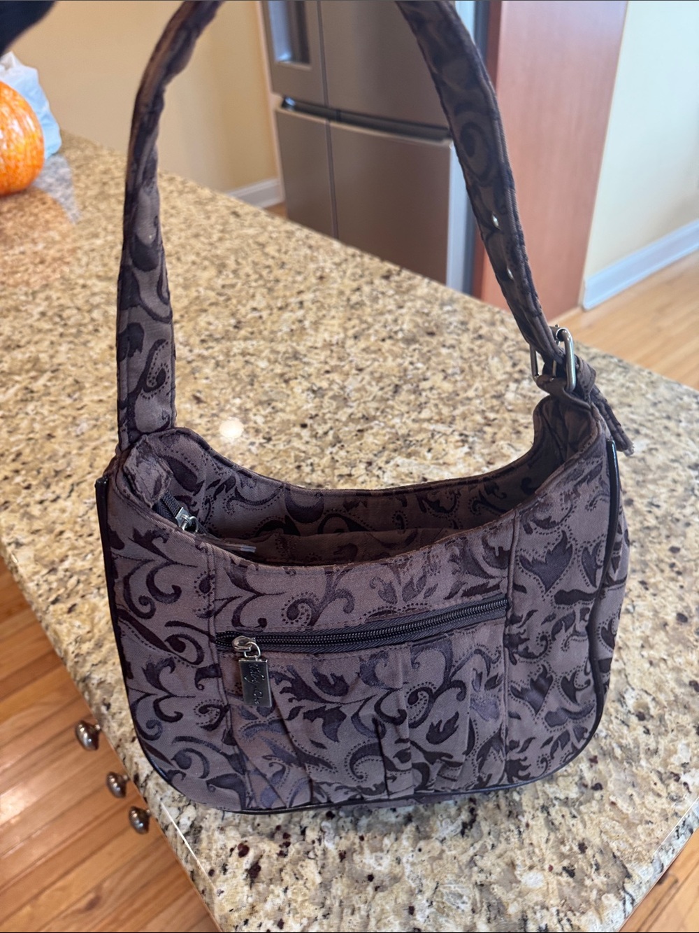 thirty-one Brown Floral Jacquard Shoulder Bag